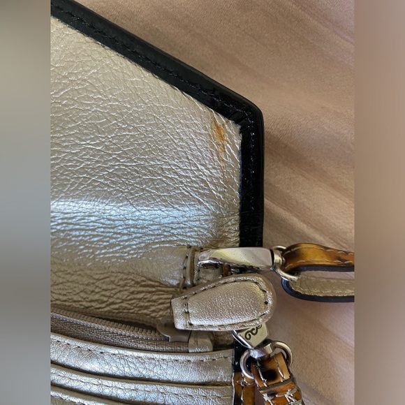 Brighton Leopard Patent Leather Envelope Cell Phone Organize Crossbody Clutch - Picture 9 of 15